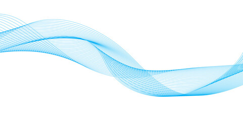 Wall Mural - abstract modern background with blue wavy lines and particles, abstract wavy lines and neon glow on 