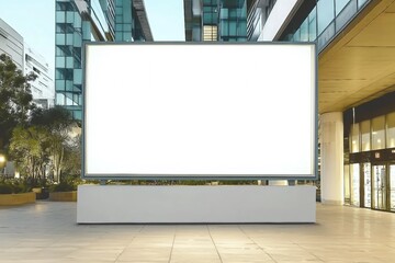 Wall Mural - Blank billboard in modern building