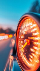 Aufkleber - High-Octane Dashboard Display Illuminated Speedometer with Motion Blur Effects - Transportation Safety and Risk Awareness for Automotive Tech Industry
