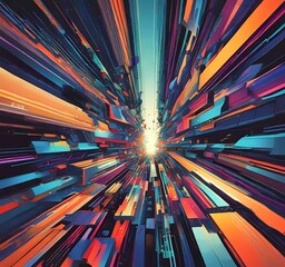 Wall Mural - illustration of abstract technology background.