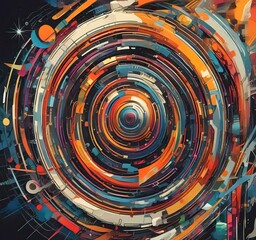 Wall Mural - illustration of abstract technology background.