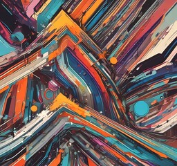 Wall Mural - illustration of abstract technology background.