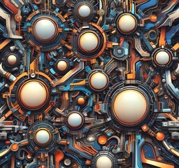 Wall Mural - illustration of abstract technology background.