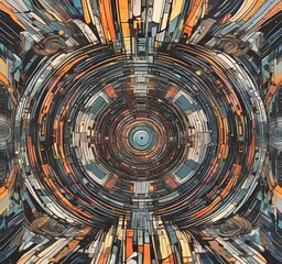 Wall Mural - illustration of abstract technology background.