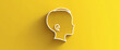 © Inspire Shots Hub - A side profile line drawing of a baby with short hair on a bright yellow background, representing innocence, simplicity, and childlike beauty.