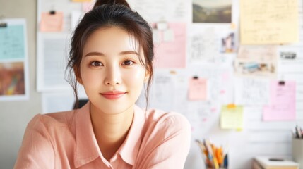 Poster - Contemporary Vision Board Smart Budgeting and Finance Planning with Chic Organization - Urban Asian Female in Sleek Home Office for Financial Goal Achievement