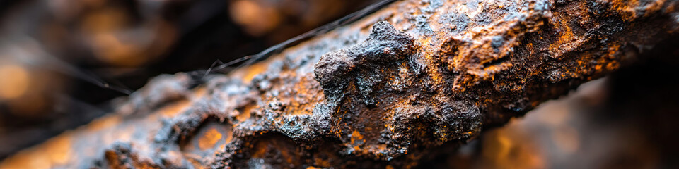 Wall Mural - Close-up of Heavily Rusted Metal Object