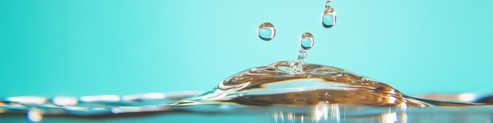 Aufkleber - Sleek Scientific Water Droplet Capturing Motion and Clarity for Dynamic Marketing and Innovative Advertising in Tech and Digital Campaigns