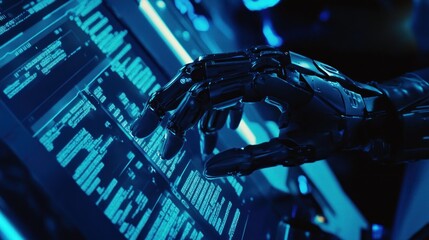 Artificial intelligence programming robotic arm interacting with code interface