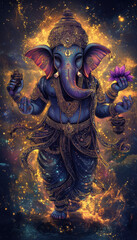 Wall Mural - beautiful statue of lord ganesha