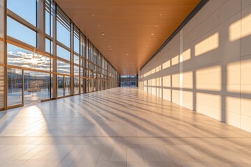 Aufkleber - Sunlit Minimalist Laboratory Expansive Glass Walls and Light Wood Ceilings - Modern Research Infrastructure for Innovative Healthcare Solutions