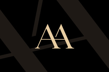 Wall Mural - aa letter logo icon design. classic style luxury initials monogram.
