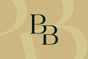 Wall Mural - bb letter logo icon design. classic style luxury initials monogram.