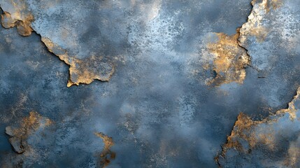 Canvas Print - elegant textured backdrop with gold accents and blue hues creating a luxurious artistic canvas