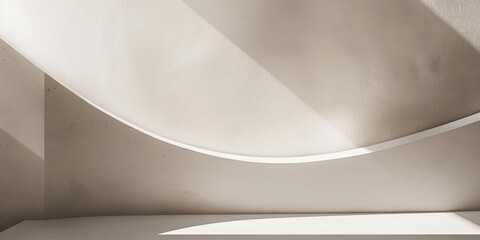 Aufkleber - An abstract minimalist design featuring a light taupe background, Clean lines and subtle textures, Contemporary minimalist style