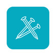 © Elena - Nails icon, construction hardware symbol