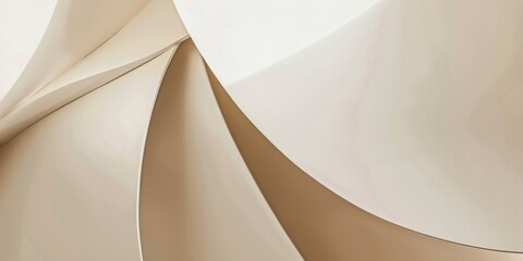 Aufkleber - An abstract minimalist design with a light cream background, Minimalist geometric shapes in a harmonious composition, Modern minimalist style