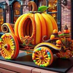 Wall Mural - The Candy Pumpkin Carriage