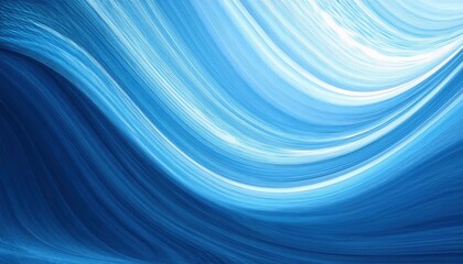 Poster - flowing blue waves in abstract motion with textured gradient patterns for modern art or design background