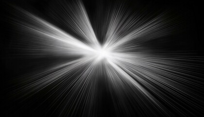 Wall Mural - singular ray of light piercing through darkness close up abstract in black and white