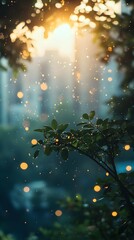 Wall Mural - a smooth, out-of-focus blur with faint traces of navy blue and deep green.