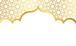 © ikkiae01 - Gold islamic ornament pattern with mosque border frame motif decoration