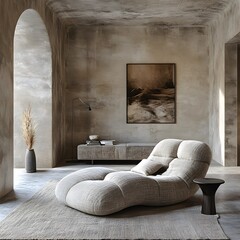 Wall Mural - a smooth transition of neutral grays blending seamlessly into soft beige. -