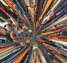 Wall Mural - illustration of abstract technology background.