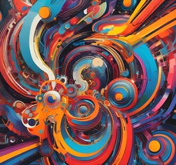 Wall Mural - illustration of abstract technology background.