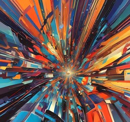 Wall Mural - illustration of abstract technology background.