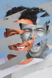 © Westend61 - Contemporary art collage of a young man with multiple facial expressions representing mental health and hidden feelings