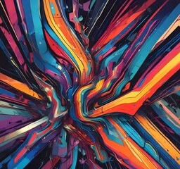 Wall Mural - illustration of abstract technology background.