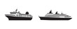 © R Hasan - vector of black silhouette of Cruise ship