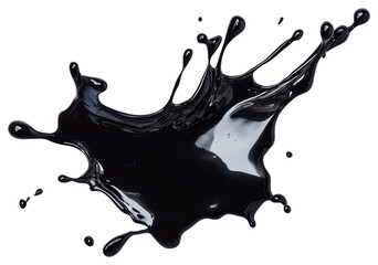 Wall Mural - Black liquid splash background isolated abstract.