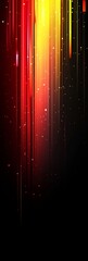 Wall Mural - Motion Blur in Abstract: Bright Red Light Streaks Horizontally on a Black Background