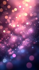 Wall Mural - a subtle shimmer effect with blurred circles fading into a pale lavender backdrop.