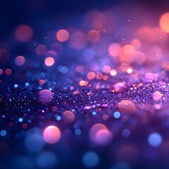 Wall Mural - a subtle shimmer effect with blurred circles fading into a pale lavender backdrop.