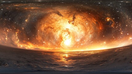 Wall Mural - cosmic panorama: 360 space vista