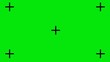 © adobedesigner - Green screen template for chroma key video production. Green screen chroma key background, viewfinder camera frame, video film screen template, overlay. Cinema display with grid.