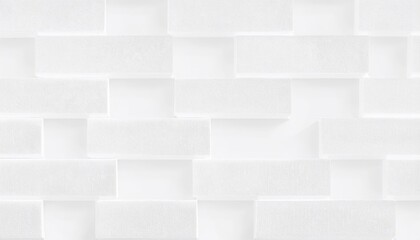 Leinwandbilder - abstract 3d white geometric pattern with shadowed raised blocks for wall art, texture design, or background