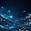 © Hospital man - Dynamic light waves abstract background digital art vibrant colors high-tech environment conceptual visualization