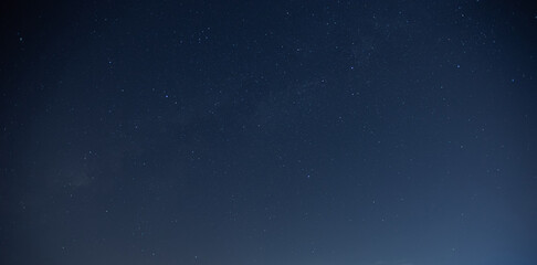 Wall Mural - very beautiful night blue sky and star background.with grain and select white balance.