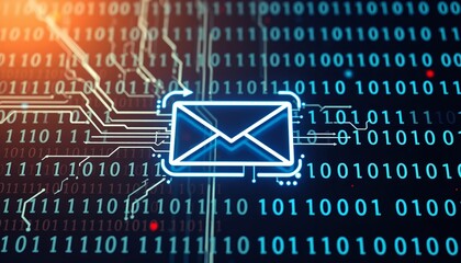 digital email communication network technology abstract background modern futuristic circuit board b