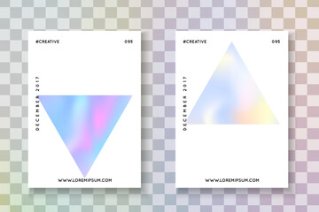 Wall Mural - gradient presentation. blue holographic flyer. isolated metal brochure. vintage banner. rainbow mesh