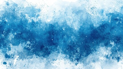 Wall Mural - Abstract blue watercolor splash, vibrant tones, artistic background for design projects.