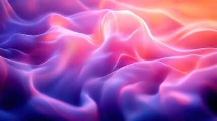 Wall Mural - Abstract fluid shapes with vibrant colors creating a dreamy, ethereal texture.