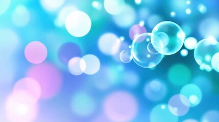 Wall Mural - Colorful blurred background with bubbles, ideal for creative designs or dreamy aesthetics.