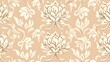 © Biggy - Elegant Floral Pattern Design on Soft Beige Background