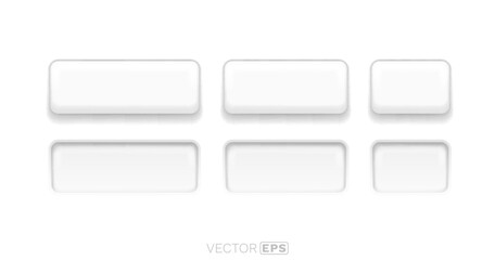 Wall Mural - white frame label, event bar button, color signboard. vector illustration