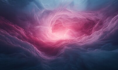 Aufkleber - A vibrant cosmic swirl of pink and blue hues, evoking a sense of wonder and mystery in a celestial atmosphere.
